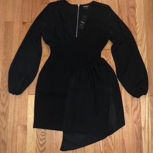 Bebe Women’s Asymmetrical Drape Dress